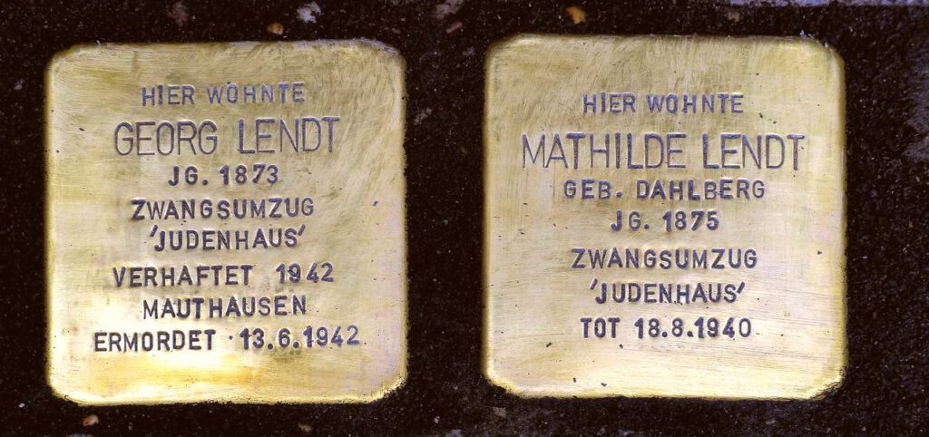 Lendt, Georg and Mathilde – Stolpersteine Göppingen